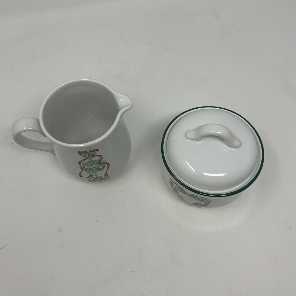 CORELLE CORNING Callaway Holiday Ivy cream & sugar - Picture 6 of 9